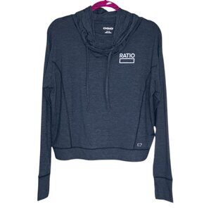 OGIO Women's Medium M Gray Endurance Cowl Neck Active Stretch‎ Athletic Hoodie